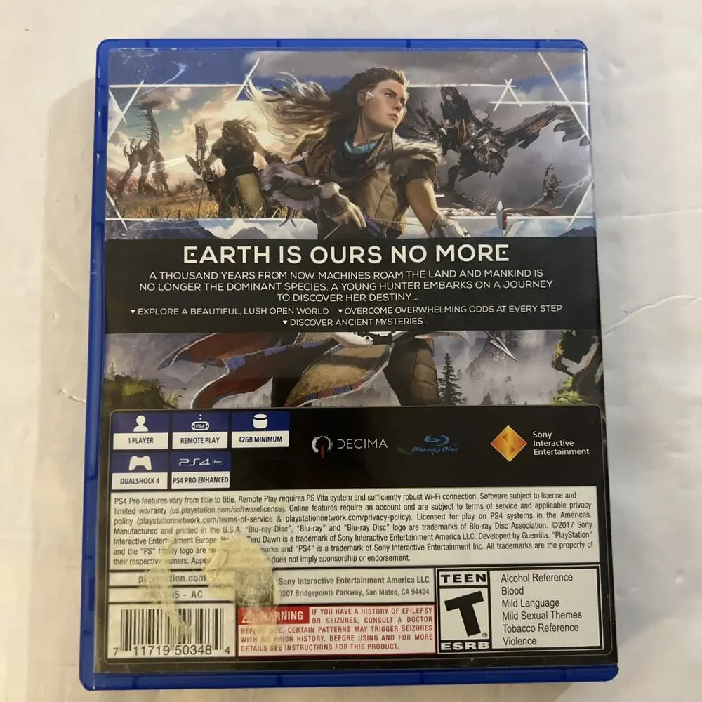 Horizon Zero Dawn (PlayStation 4 PS4) Great Condition Tested